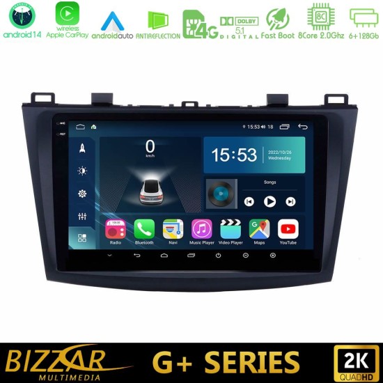 Bizzar G+ Series Mazda 3 2009-2014 8core Android14 6+128GB Navigation Multimedia Tablet 9" Bizzar G+ Series Mazda 3 2009-2014 8core Android14 6+128GB Navigation Multimedia Tablet 9"