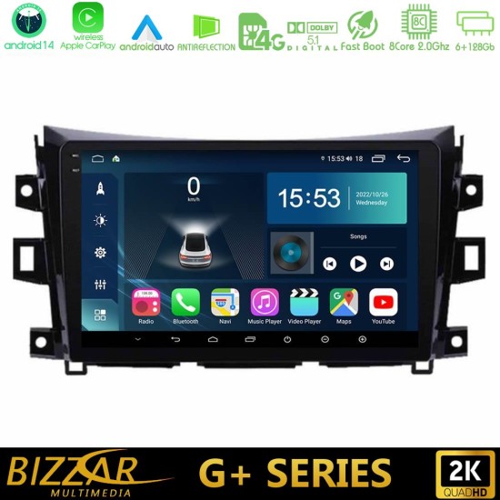 Bizzar G+ Series Nissan Navara NP300 8core Android14 6+128GB Navigation Multimedia Tablet 9" Bizzar G+ Series Nissan Navara NP300 8core Android14 6+128GB Navigation Multimedia Tablet 9"