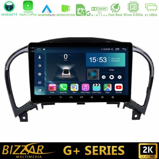 Bizzar G+ Series Nissan Juke 8core Android14 6+128GB Navigation Multimedia Tablet 9" Bizzar G+ Series Nissan Juke 8core Android14 6+128GB Navigation Multimedia Tablet 9"
