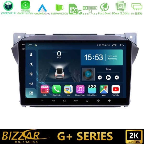 Bizzar G+ Series Suzuki Alto & Nissan Pixo 8core Android14 6+128GB Navigation Multimedia Tablet 9" Bizzar G+ Series Suzuki Alto & Nissan Pixo 8core Android14 6+128GB Navigation Multimedia Tablet 9"