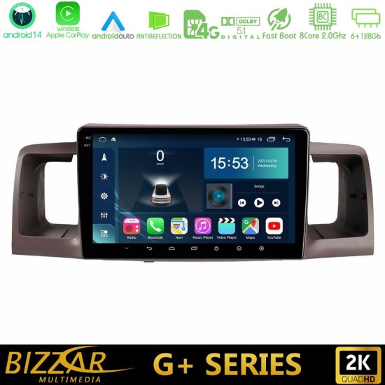 Bizzar G+ Series Toyota Corolla 2002-2006 8Core Android14 6+128GB Navigation Multimedia Tablet 9" Bizzar G+ Series Toyota Corolla 2002-2006 8Core Android14 6+128GB Navigation Multimedia Tablet 9"