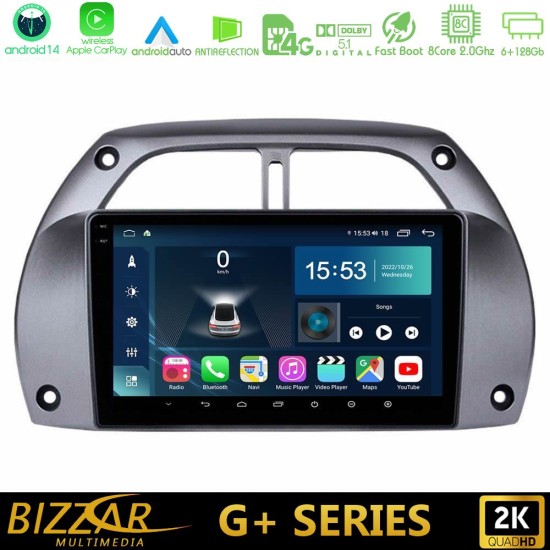Bizzar G+ Series Toyota RAV4 2001 - 2006 8core Android14 6+128GB Navigation Multimedia Tablet 9" Bizzar G+ Series Toyota RAV4 2001 - 2006 8core Android14 6+128GB Navigation Multimedia Tablet 9"