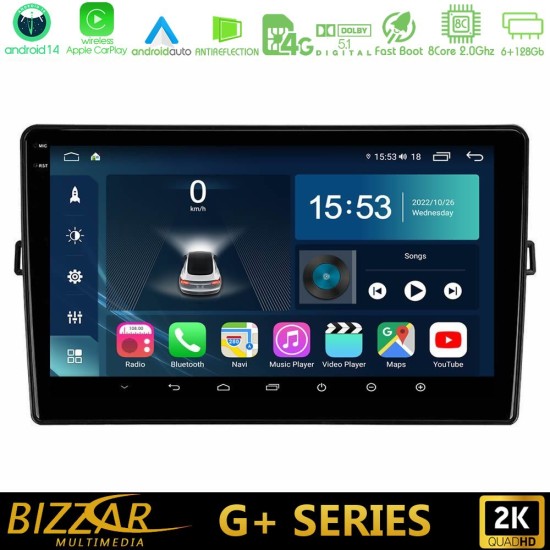 Bizzar G+ Series Toyota Auris 8core Android14 6+128GB Navigation Multimedia Tablet 10" Bizzar G+ Series Toyota Auris 8core Android14 6+128GB Navigation Multimedia Tablet 10"