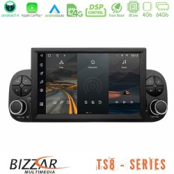Bizzar Fiat Panda 2012 - 2022 8core Android14 4+64GB Navigation Multimedia Deckless 7" με Carplay/AndroidAuto (OEM Style)