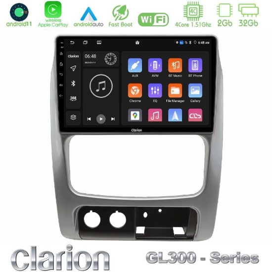 Clarion GL300 Series 4Core Android11 2+32GB Jeep Cherokee (KJ) 2002-2007 Navigation Multimedia Tablet 9" Με Carplay & Android Auto Clarion GL300 Series 4Core Android11 2+32GB Jeep Cherokee (KJ) 2002-2007 Navigation Multimedia Tablet 9" Με Carplay & Android Auto