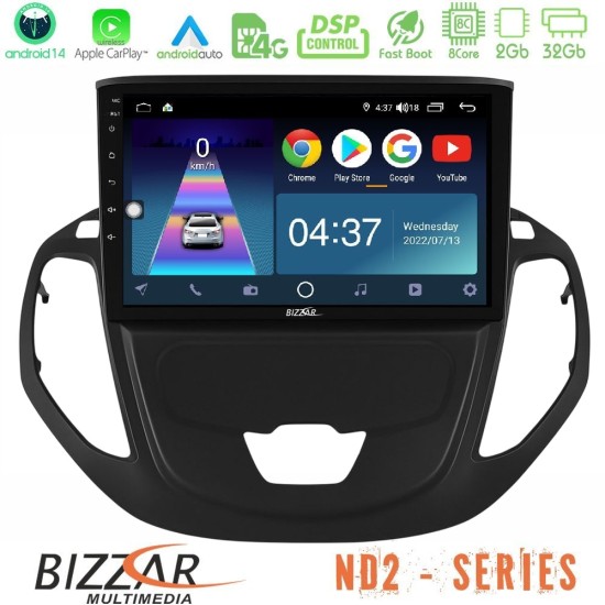 Bizzar ND2 Series 8Core Android14 2+32GB Ford Transit Courier 2015-2023 Navigation Multimedia Tablet 9" Με Carplay & Android Auto Bizzar ND2 Series 8Core Android14 2+32GB Ford Transit Courier 2015-2023 Navigation Multimedia Tablet 9" Με Carplay & Android Auto