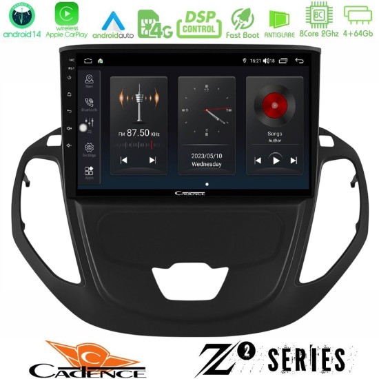 Cadence Z2 Series 8Core Android14 4+64GB Ford Transit Courier 2015-2023 Navigation Multimedia Tablet 9" Με Carplay & Android Auto Cadence Z2 Series 8Core Android14 4+64GB Ford Transit Courier 2015-2023 Navigation Multimedia Tablet 9" Με Carplay & Android Auto