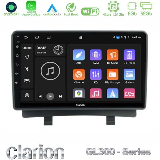 Clarion GL300 Series 4Core Android11 2+32GB Opel Zafira Navigation Multimedia Tablet 9" Με Carplay & Android Auto