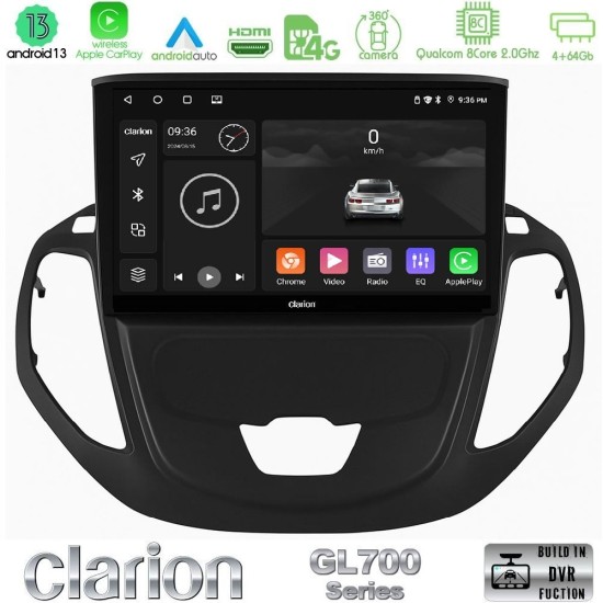Clarion GL700 Series 8Core Android13 4+64GB Ford Transit Courier 2015-2023 Navigation Multimedia Tablet 9" Με Carplay & Android Auto