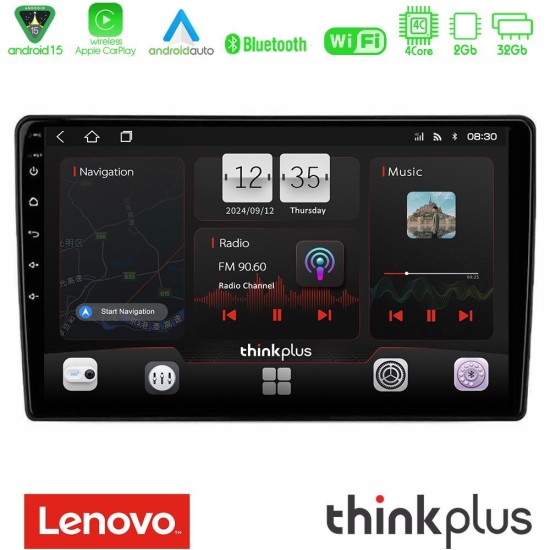 Lenovo Thinkplus Series 4Core Android15 2+32GB  Alfa Romeo 159/Brera/Spider Navigation Multimedia Tablet 9"  Με Carplay & Android Auto