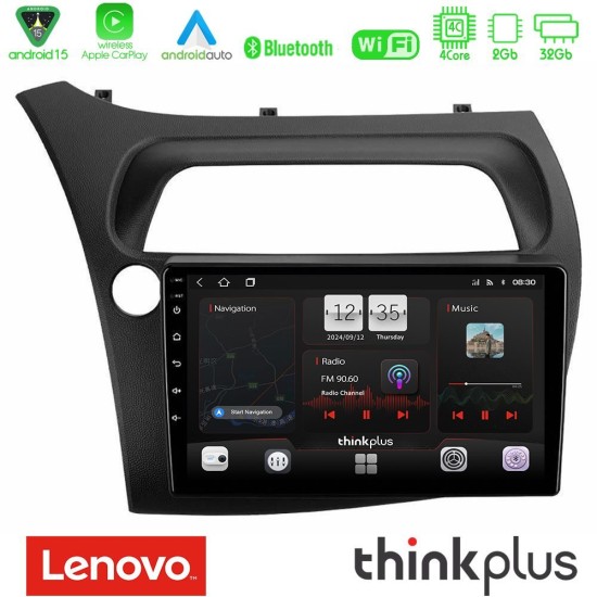 Lenovo Thinkplus Series 4Core Android15 2+32GB Honda Civic Hatchback 2006-2011 Navigation Multimedia Tablet 9" Με Carplay & Android Auto Lenovo Thinkplus Series 4Core Android15 2+32GB Honda Civic Hatchback 2006-2011 Navigation Multimedia Tablet 9" Με Carplay & Android Auto