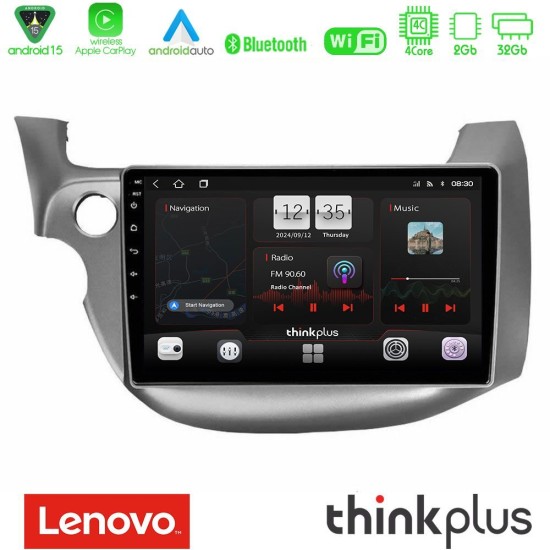 Lenovo Thinkplus Series 4Core Android15 2+32GB  Honda Jazz 2009-2013 Navigation Multimedia Tablet 10" Με Carplay & Android Auto