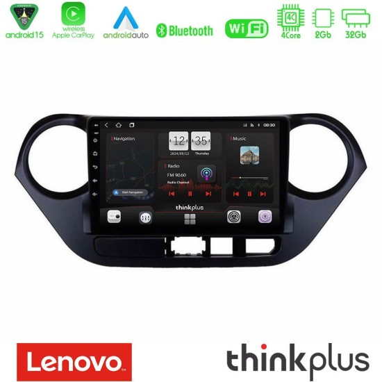 Lenovo Thinkplus Series 4Core Android15 2+32GB Hyundai i10 2014-2020 Navigation Multimedia Tablet 9" Με Carplay & Android Auto Lenovo Thinkplus Series 4Core Android15 2+32GB Hyundai i10 2014-2020 Navigation Multimedia Tablet 9" Με Carplay & Android Auto