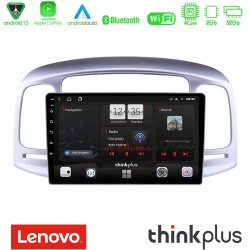 Lenovo Thinkplus Series 4Core Android15 2+32GB  Hyundai Accent 2006-2011 Navigation Multimedia Tablet 9" Με Carplay & Android Auto