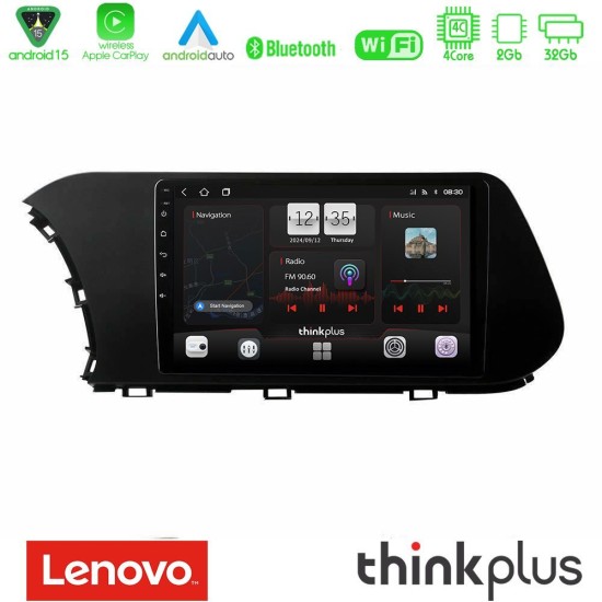 Lenovo Thinkplus Series 4Core Android15 2+32GB  Hyundai i20 2021-2023 Navigation Multimedia Tablet 10" Με Carplay & Android Auto