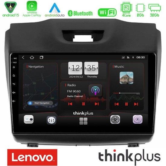 Lenovo Thinkplus Series 4Core Android15 2+32GB Isuzu D-MAX 2012-2019 Navigation Multimedia Tablet 9" Με Carplay & Android Auto Lenovo Thinkplus Series 4Core Android15 2+32GB Isuzu D-MAX 2012-2019 Navigation Multimedia Tablet 9" Με Carplay & Android Auto