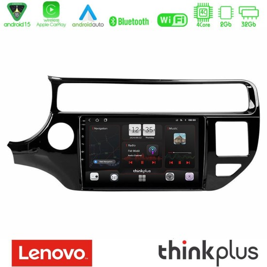 Lenovo Thinkplus Series 4Core Android15 2+32GB  Kia Rio 2015-2017 Navigation Multimedia Tablet 9" Με Carplay & Android Auto