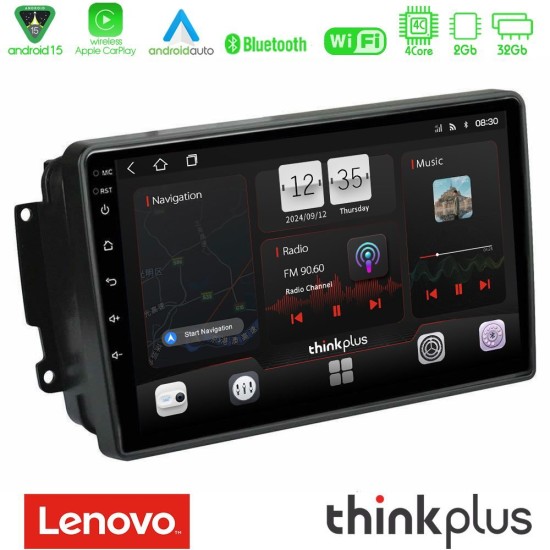 Lenovo Thinkplus Series 4Core Android15 2+32GB  Mercedes C/CLK/G Class (W203/W209) Navigation Multimedia Tablet 9" Με Carplay & Android Auto