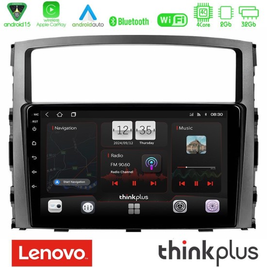 Lenovo Thinkplus Series 4Core Android15 2+32GB  Mitsubishi Pajero 2008-2009 Navigation Multimedia Tablet 9" Με Carplay & Android Auto