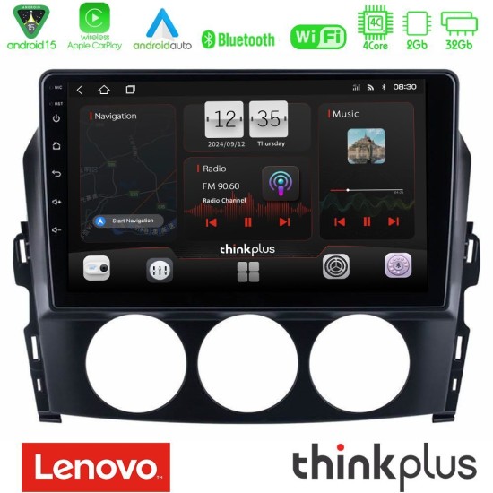 Lenovo Thinkplus Series 4Core Android15 2+32GB  Mazda MX-5 2006-2008 Navigation Multimedia Tablet 9" Με Carplay & Android Auto