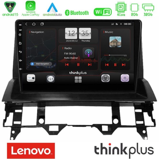 Lenovo Thinkplus Series 4Core Android15 2+32GB  Mazda6 2002-2006 Navigation Multimedia Tablet 10" Με Carplay & Android Auto