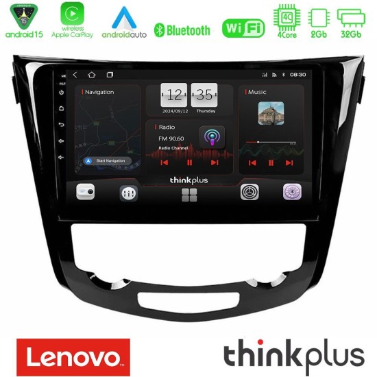 Lenovo Thinkplus Series 4Core Android15 2+32GB Nissan Qashqai J11 (AUTO A/C) Navigation Multimedia Tablet 10" Με Carplay & Android Auto Lenovo Thinkplus Series 4Core Android15 2+32GB Nissan Qashqai J11 (AUTO A/C) Navigation Multimedia Tablet 10" Με Carplay & Android Auto