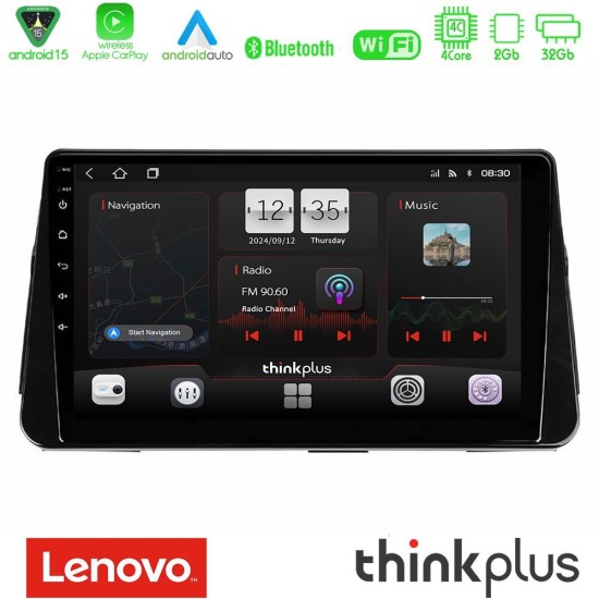 Lenovo Thinkplus Series 4Core Android15 2+32GB  Nissan Micra K14 Navigation Multimedia Tablet 9" Με Carplay & Android Auto