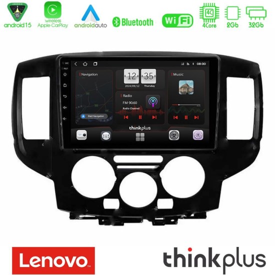 Lenovo Thinkplus Series 4Core Android15 2+32GB  Nissan NV200 Navigation Multimedia Tablet 9" Με Carplay & Android Auto (Μαύρο)