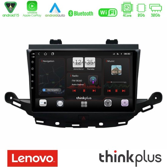Lenovo Thinkplus Series 4Core Android15 2+32GB Opel Astra K 2015-2019 Navigation Multimedia Tablet 9" Με Carplay & Android Auto Lenovo Thinkplus Series 4Core Android15 2+32GB Opel Astra K 2015-2019 Navigation Multimedia Tablet 9" Με Carplay & Android Auto