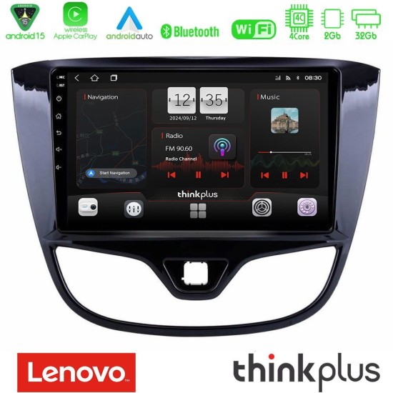 Lenovo Thinkplus Series 4Core Android15 2+32GB  Opel Karl 2017-2019 Navigation Multimedia Tablet 9" Με Carplay & Android Auto
