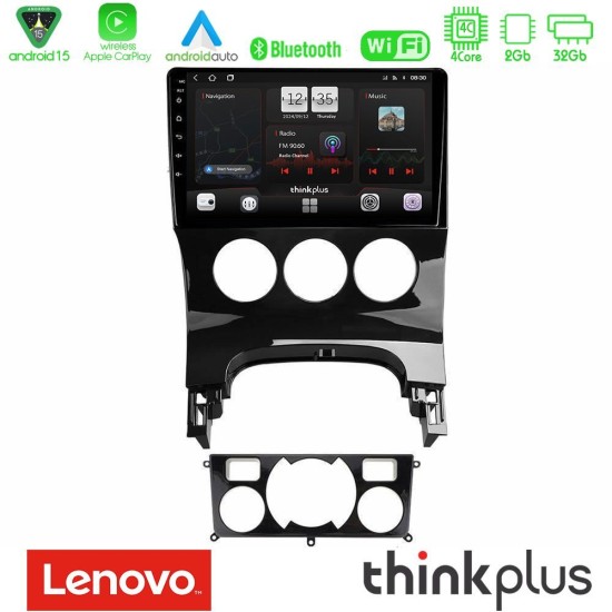 Lenovo Thinkplus Series 4Core Android15 2+32GB  Peugeot 3008 AUTO A/C Navigation Multimedia Tablet 9" Με Carplay & Android Auto