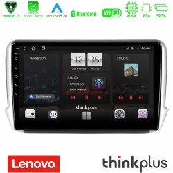 Lenovo Thinkplus Series 4Core Android15 2+32GB  Peugeot 208/2008 Navigation Multimedia Tablet 10" Με Carplay & Android Auto