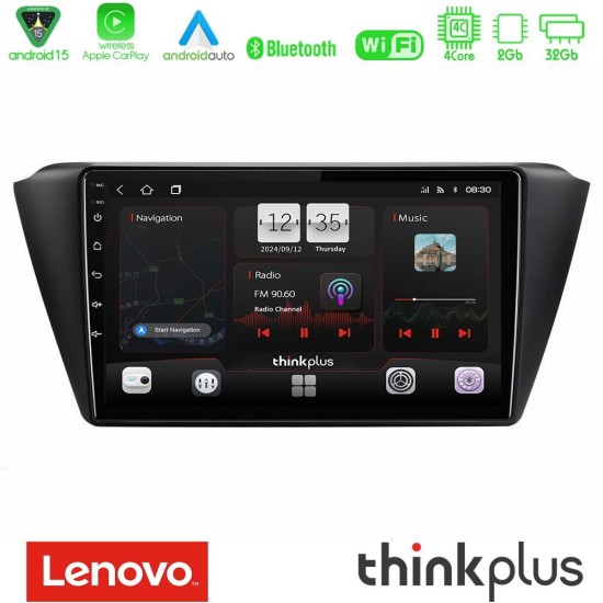 Lenovo Thinkplus Series 4Core Android15 2+32GB Skoda Fabia 2015-2021 Navigation Multimedia Tablet 9" Με Carplay & Android Auto Lenovo Thinkplus Series 4Core Android15 2+32GB Skoda Fabia 2015-2021 Navigation Multimedia Tablet 9" Με Carplay & Android Auto