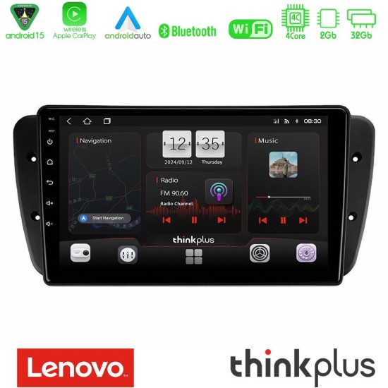 Lenovo Thinkplus Series 4Core Android15 2+32GB Seat Ibiza 2008-2012 Navigation Multimedia Tablet 9" Με Carplay & Android Auto Lenovo Thinkplus Series 4Core Android15 2+32GB Seat Ibiza 2008-2012 Navigation Multimedia Tablet 9" Με Carplay & Android Auto