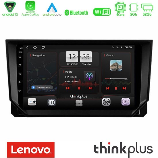Lenovo Thinkplus Series 4Core Android15 2+32GB  Seat Arona/Ibiza Navigation Multimedia Tablet 9" Με Carplay & Android Auto