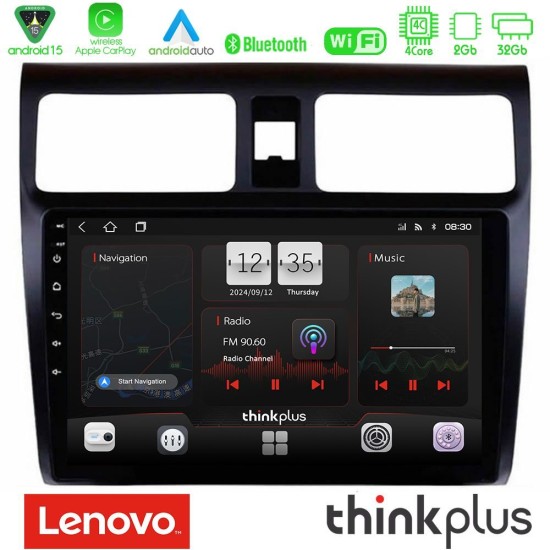 Lenovo Thinkplus Series 4Core Android15 2+32GB  Suzuki Swift 2005-2010 Navigation Multimedia Tablet 10" Με Carplay & Android Auto