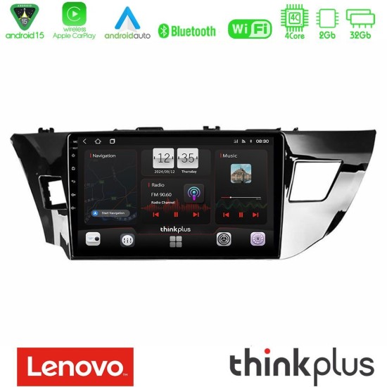 Lenovo Thinkplus Series 4Core Android15 2+32GB Toyota Corolla 2014-2016 Navigation Multimedia Tablet 9" Με Carplay & Android Auto Lenovo Thinkplus Series 4Core Android15 2+32GB Toyota Corolla 2014-2016 Navigation Multimedia Tablet 9" Με Carplay & Android Auto