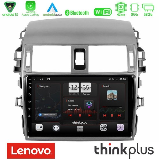 Lenovo Thinkplus Series 4Core Android15 2+32GB Toyota Corolla 2008-2010 Navigation Multimedia Tablet 9" Με Carplay & Android Auto Lenovo Thinkplus Series 4Core Android15 2+32GB Toyota Corolla 2008-2010 Navigation Multimedia Tablet 9" Με Carplay & Android Auto