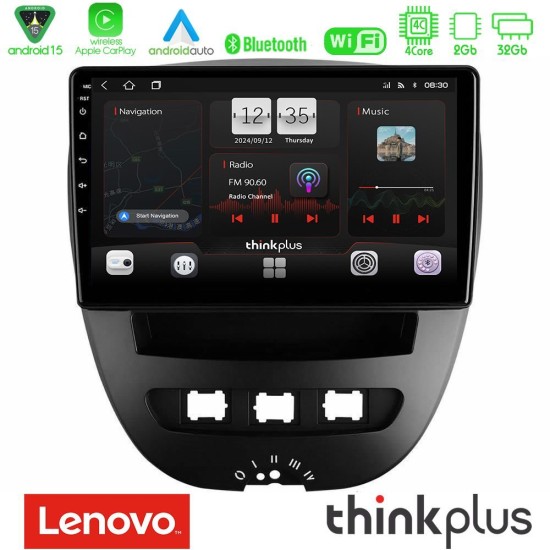 Lenovo Thinkplus Series 4Core Android15 2+32GB Toyota Aygo/Citroen C1/Peugeot 107 Navigation Multimedia Tablet 10" Με Carplay & Android Auto Lenovo Thinkplus Series 4Core Android15 2+32GB Toyota Aygo/Citroen C1/Peugeot 107 Navigation Multimedia Tablet 10" Με Carplay & Android Auto