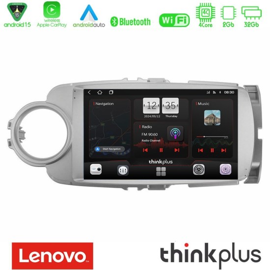 Lenovo Thinkplus Series 4Core Android15 2+32GB Toyota Yaris Navigation Multimedia Tablet 9" Με Carplay & Android Auto Lenovo Thinkplus Series 4Core Android15 2+32GB Toyota Yaris Navigation Multimedia Tablet 9" Με Carplay & Android Auto