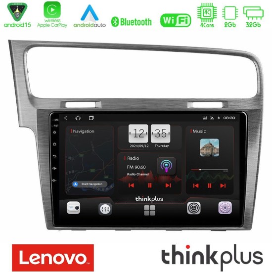 Lenovo Thinkplus Series 4Core Android15 2+32GB  VW GOLF 7 Navigation Multimedia Tablet 10" Με Carplay & Android Auto