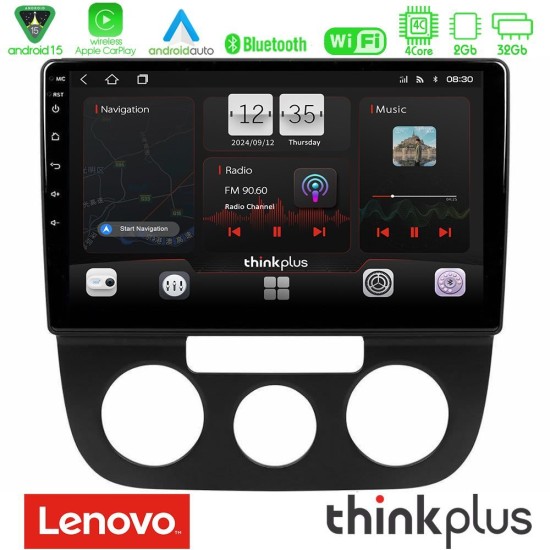 Lenovo Thinkplus Series 4Core Android15 2+32GB  VW Jetta Navigation Multimedia Tablet 10" Με Carplay & Android Auto