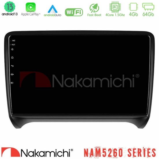 Nakamichi NAM5260 Series 4Core Android13 4+64GB Audi TT B7 Navigation Multimedia Tablet 9" Με Carplay & Android Auto