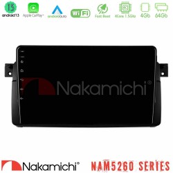 Nakamichi NAM5260 Series 4Core Android13 4+64GB BMW E46 Navigation Multimedia Tablet 9" Με Carplay & Android Auto Nakamichi NAM5260 Series 4Core Android13 4+64GB BMW E46 Navigation Multimedia Tablet 9" Με Carplay & Android Auto