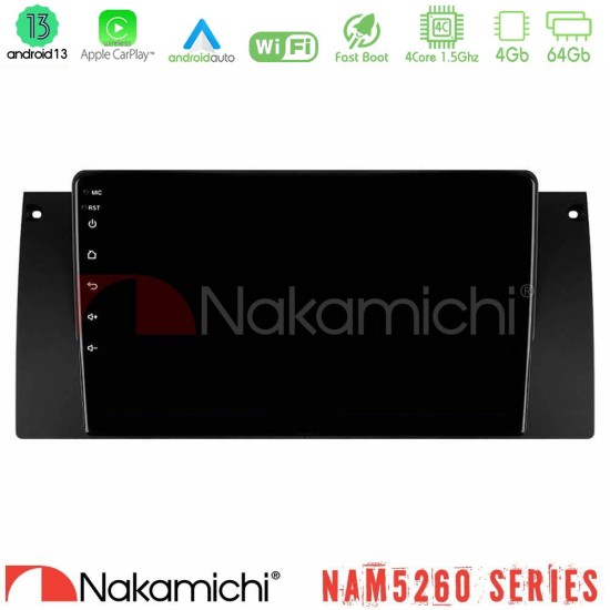 Nakamichi NAM5260 Series 4Core Android13 4+64GB BMW 5 Series (E39) / X5 (E53) Navigation Multimedia Tablet 9" Με Carplay & Android Auto Nakamichi NAM5260 Series 4Core Android13 4+64GB BMW 5 Series (E39) / X5 (E53) Navigation Multimedia Tablet 9" Με Carplay & Android Auto