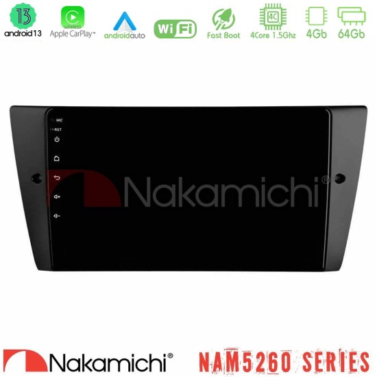 Nakamichi NAM5260 Series 4Core Android13 4+64GB BMW 3 Series 2006-2011 Navigation Multimedia Tablet 9" Με Carplay & Android Auto