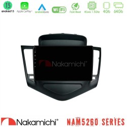 Nakamichi NAM5260 Series 4Core Android13 4+64GB Chevrolet Cruze 2009-2012 Navigation Multimedia Tablet 9" Με Carplay & Android Auto Nakamichi NAM5260 Series 4Core Android13 4+64GB Chevrolet Cruze 2009-2012 Navigation Multimedia Tablet 9" Με Carplay & Android Auto