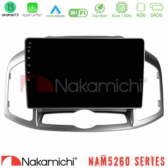 Nakamichi NAM5260 Series 4Core Android13 4+64GB Chevrolet Captiva 2012-2016 Navigation Multimedia Tablet 10" Με Carplay & Android Auto Nakamichi NAM5260 Series 4Core Android13 4+64GB Chevrolet Captiva 2012-2016 Navigation Multimedia Tablet 10" Με Carplay & Android Auto