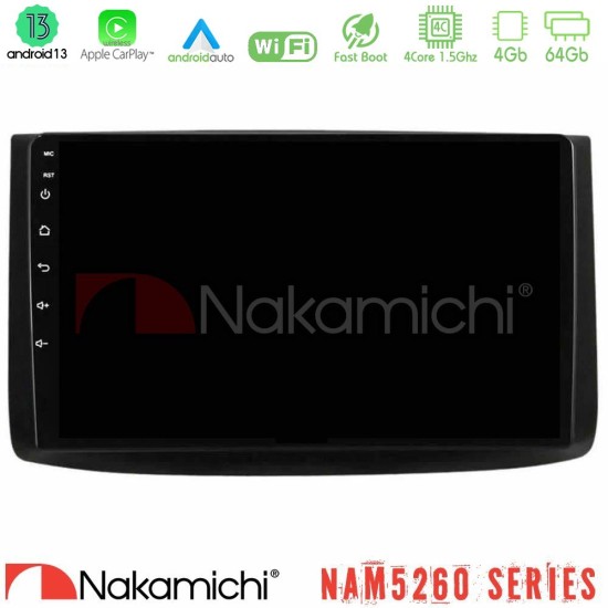Nakamichi NAM5260 Series 4Core Android13 4+64GB Chevrolet Aveo 2006-2010 Navigation Multimedia Tablet 9" Με Carplay & Android Auto Nakamichi NAM5260 Series 4Core Android13 4+64GB Chevrolet Aveo 2006-2010 Navigation Multimedia Tablet 9" Με Carplay & Android Auto