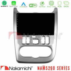 Nakamichi NAM5260 Series 4Core Android13 4+64GB Dacia Duster/Sandero/Logan Navigation Multimedia Tablet 9" Με Carplay & Android Auto Nakamichi NAM5260 Series 4Core Android13 4+64GB Dacia Duster/Sandero/Logan Navigation Multimedia Tablet 9" Με Carplay & Android Auto